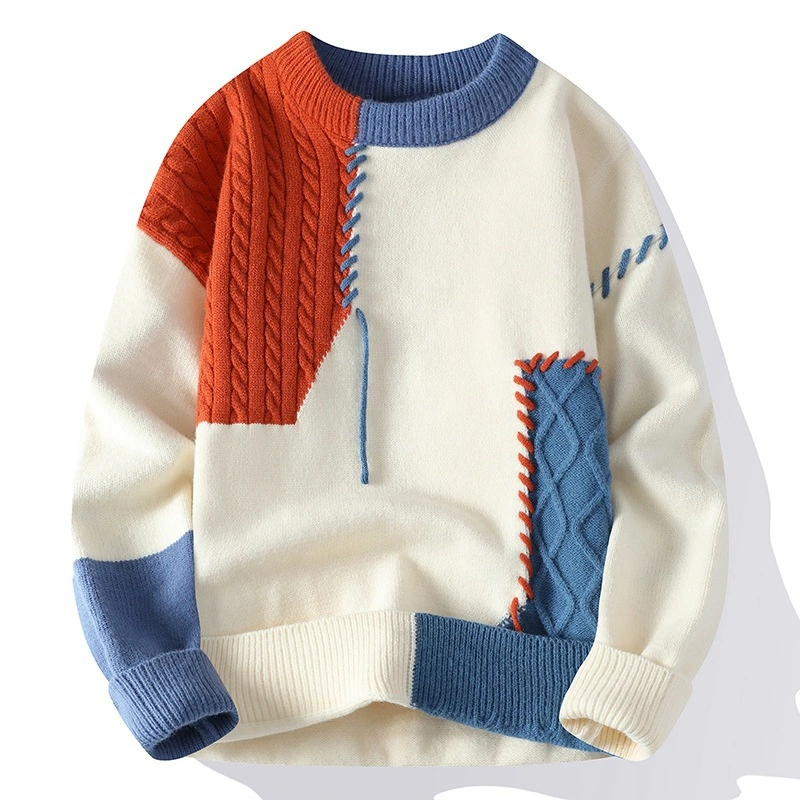 Hvad er brugen af ​​en vintage rund hals pullover sweater med krympe fit (vasket med vand)?