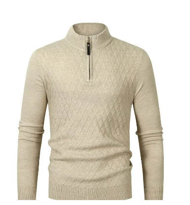 Hvilken hat ser godt ud med en blå og hvid stribet børns halv cardigan uldsweater?