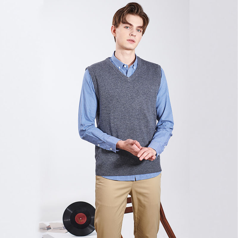 Strikket herre sweater vest