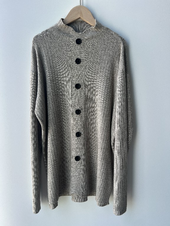 Lang knapskiltleneck pullover strik sweater kvinder