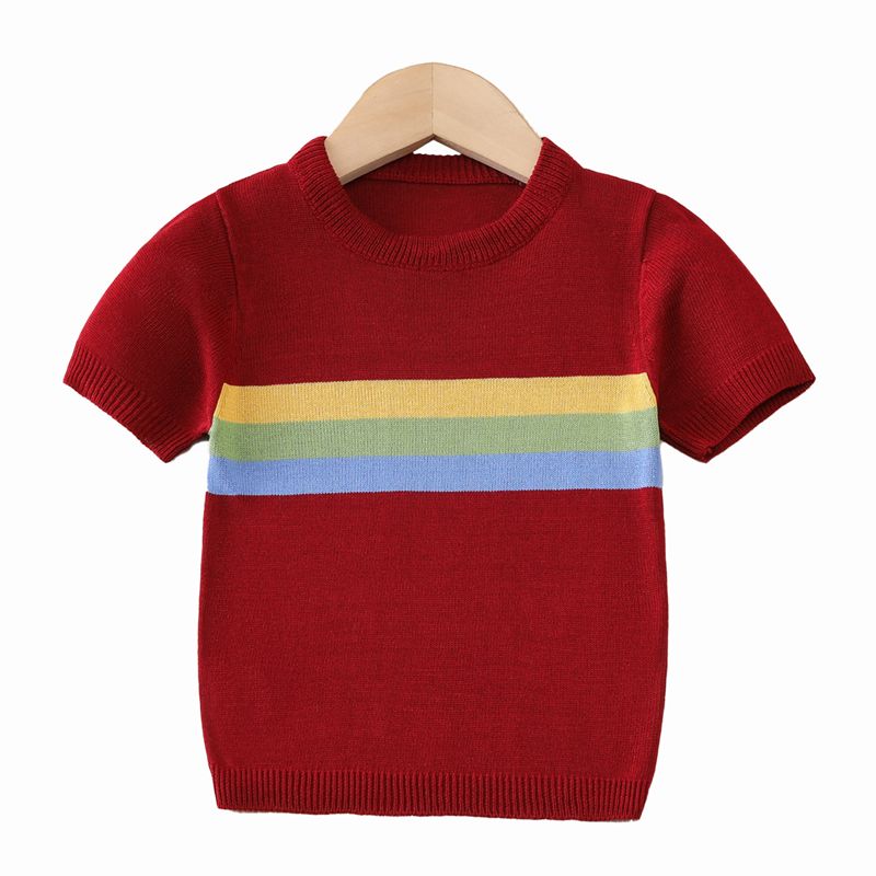 Regnbue striber pullover sweater børn