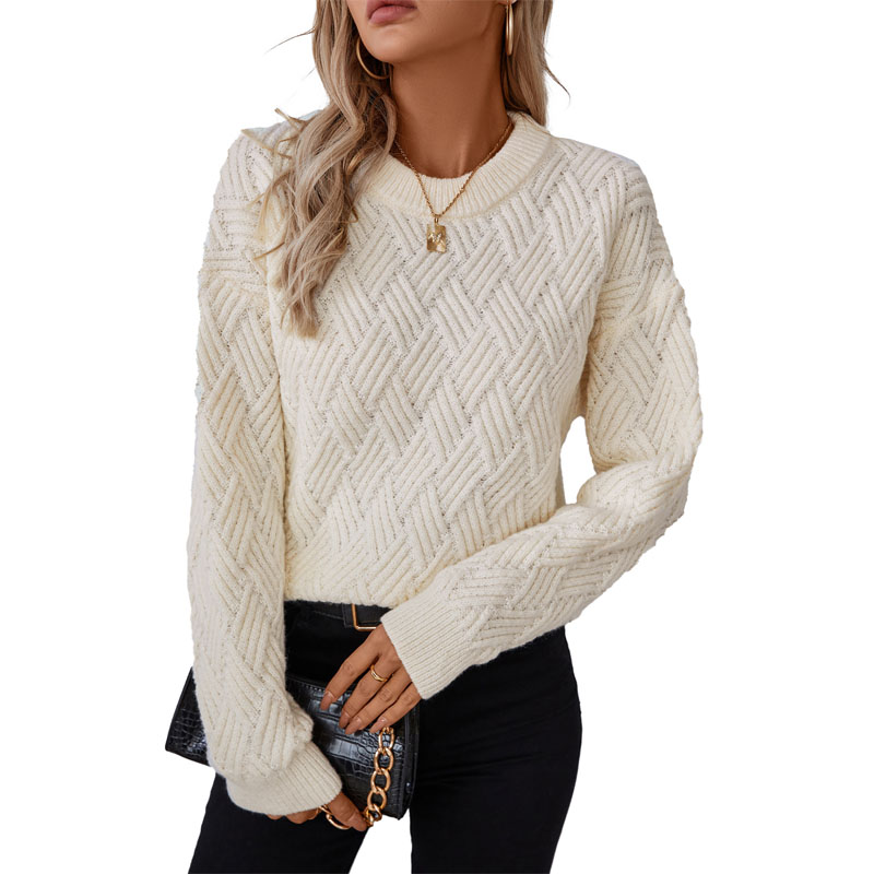 Kvinder besætning hals vintage strik sweater