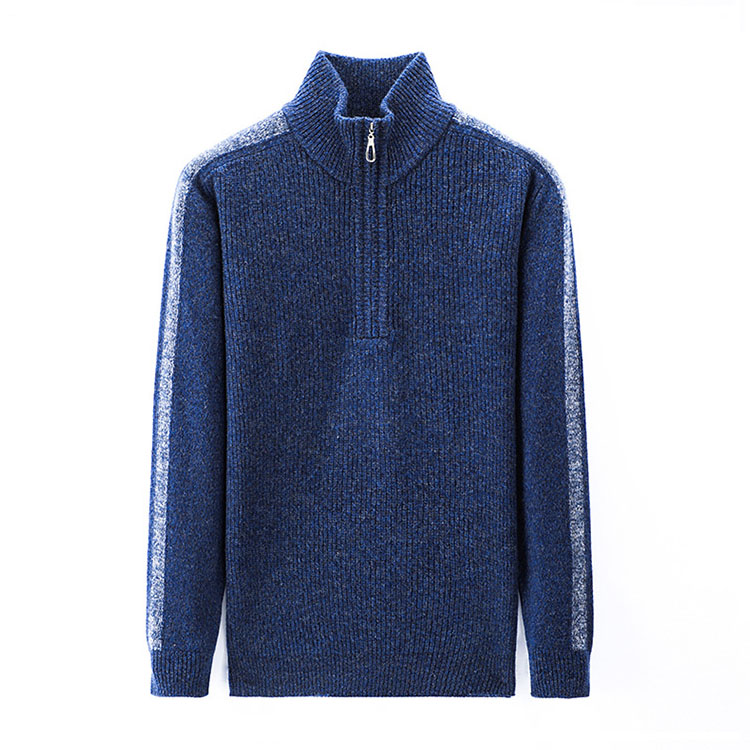 Uld Kvart Zip Sweater